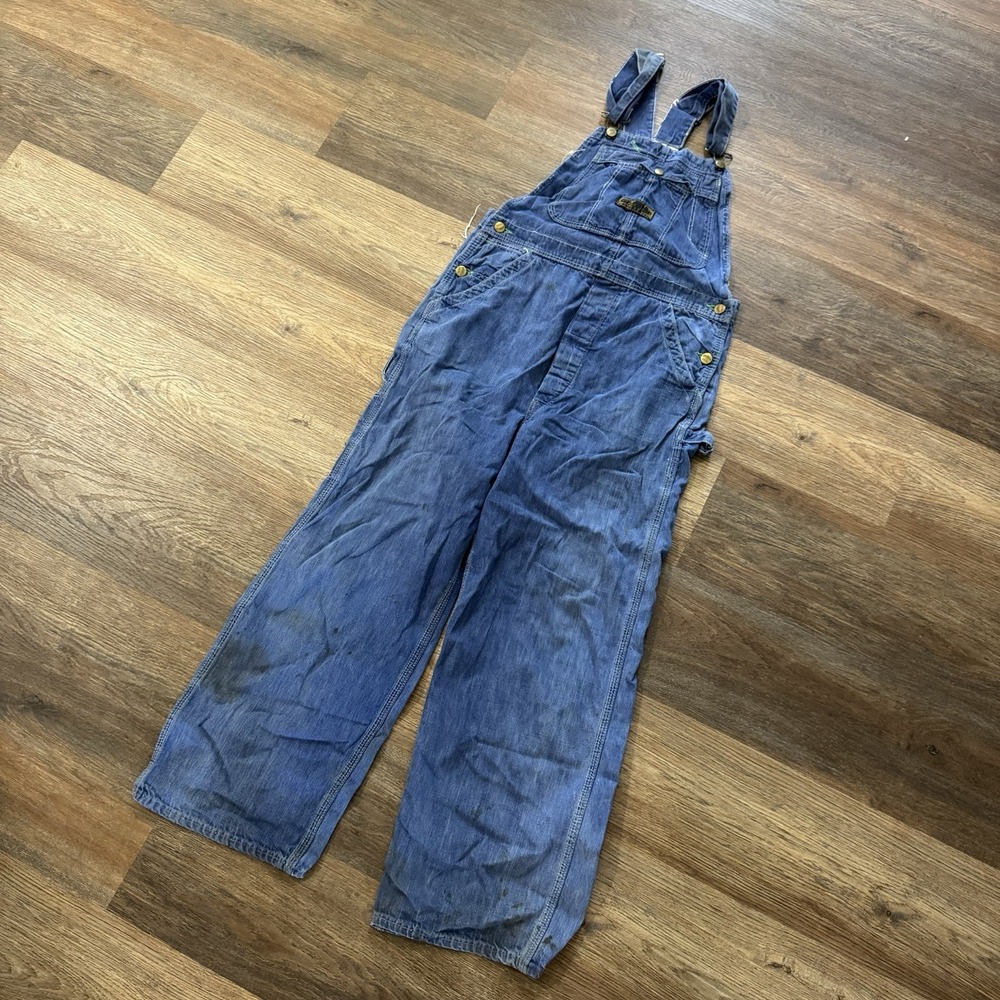 VTG‎ Washington Dee Cee Overalls Blue Denim FAIR Low Back Strap